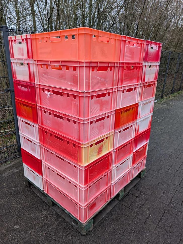 40 Kratten bakken 60x40x20 cm, waterdicht , voedinggeschikt, Doe-het-zelf en Verbouw, Kratten en Dozen, 50 tot 75 cm, Zo goed als nieuw