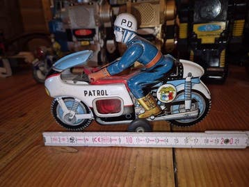 T.N. - Blikken speelgoed - Patrol motorcycle - 1950-1960 -, Antiek en Kunst