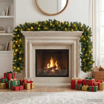 vidaXL Kerstkrans Groen 270 cm PVC 50 LEDs, Verzenden, Nieuw