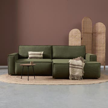 *WOONWINKEL* Groene Slaapbank Chaise Longue Rechts, Huis en Inrichting, Banken | Bankstellen, Verzenden, Nieuw