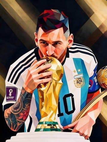 daveY - Lionel Messi Geometric – The Coronation of the, Nieuw