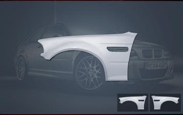 SK-Import Voor Schermen Polyester BMW 3-serie, Voor, Nieuw, Ophalen of Verzenden, Spatbord