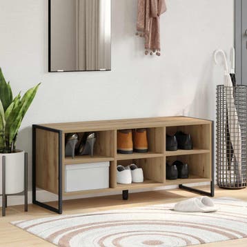 vidaXL Schoenenkast 100 x 35 x 44 cm Bewerkt hout, Huis en Inrichting, Verzenden, Nieuw
