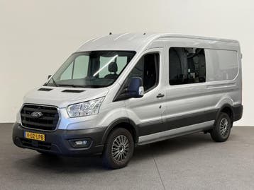 Ford Transit 350 2.0 TDCI L3H2 Dubbele Cabine Trend, Stof, Gebruikt, Ford, Zilver of Grijs