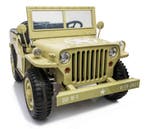 Kinderauto JEEP WILLYS WW2, Desert, 24V, 4WD, 3 zits, RC, Ophalen of Verzenden, Nieuw