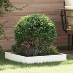 vidaXL Tuinrand 6 pcs Wit 60 x 60 x 13 cm Staal, Tuin en Terras, Overige Tuin en Terras, Verzenden, Nieuw
