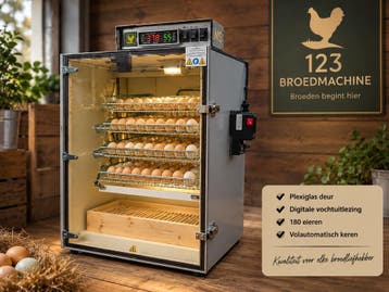 MS140S Slaglatten Broedmachine | 180 Eieren, Ophalen of Verzenden, Nieuw