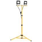 vidaXL Spotlight met statief LED 2x50 W warmwit, Verzenden, Nieuw
