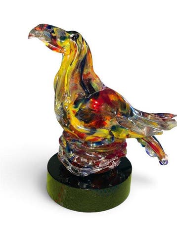sculptuur, Eagle - 15 cm - Glas
