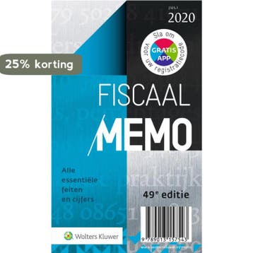 Fiscaal Memo juli 2020 9789013157543, Verzenden, Zo goed als nieuw