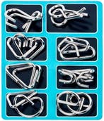 8x Metalen Puzzel Breinbreker | Hersenkraker Set | Denkspel, Verzenden, Nieuw, Overige typen