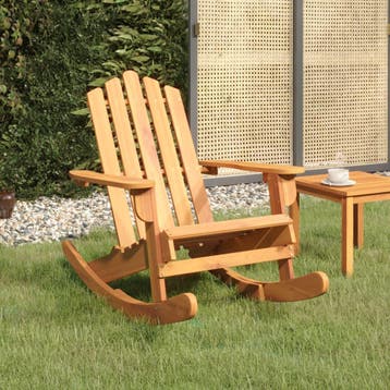 vidaXL Schommelstoel Adirondack massief acaciahout, Verzenden, Nieuw, Hout