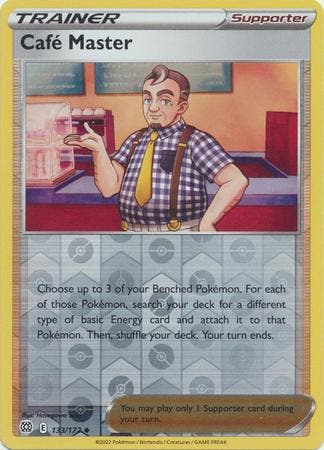 Cafê Master 133/172 reverse holo   Brilliant Stars, Ophalen of Verzenden, Nieuw, Losse kaart, Foil