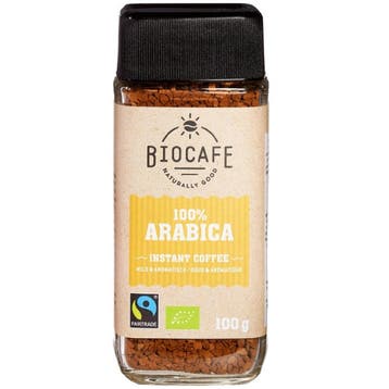 Oploskoffie 100% Arabica Biologisch 100g, Verzenden, Nieuw