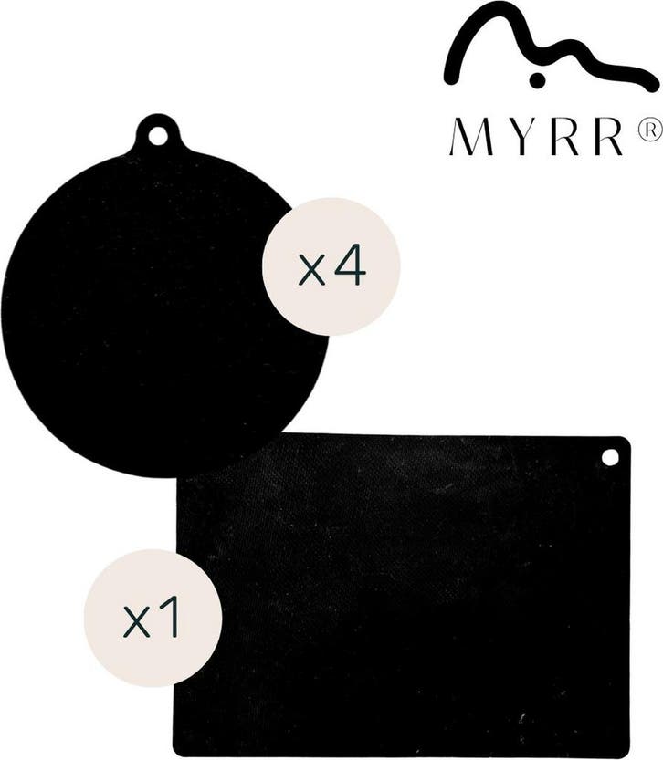 Myrr® Inductie Beschermer Set - Effen zwart - 5 Stuks -..., Huis en Inrichting, Keuken | Keukenbenodigdheden, Verzenden