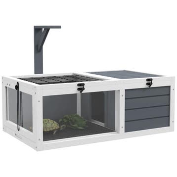Schildpaddenverblijf, Reptielenbox Met 2 Kamers, Deksel, Kun, Verzenden, Nieuw