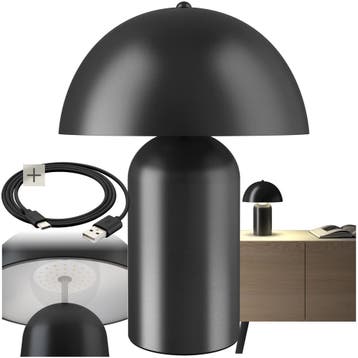 Kleine retro-tafellamp Kade, dimbaar - zwart, Verzenden, Nieuw