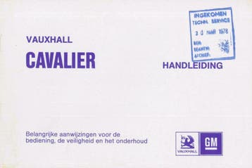 1977 Vauxhall Cavalier Handleiding, Verzenden