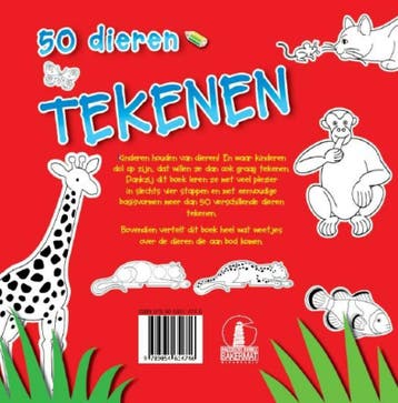 50 dieren tekenen 9789054614746, Verzenden, Zo goed als nieuw