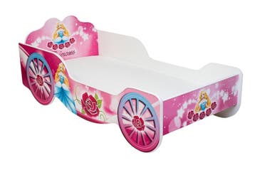 Kinderbed Prinses Koets MDF | Premium | OP=OP, Nieuw, 70 tot 85 cm, Lattenbodem, 140 tot 160 cm