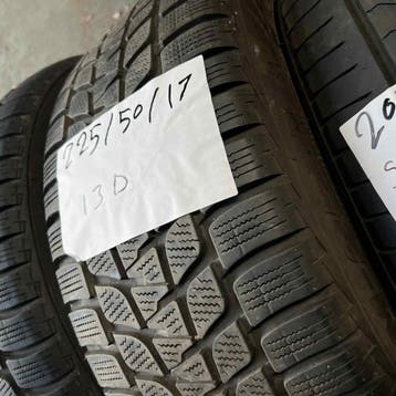 2 x Bridgestone Blizzak 225-50-17 13DWinterbanden 7,5mm, Gebruikt, 17 inch, Band(en), Personenwagen