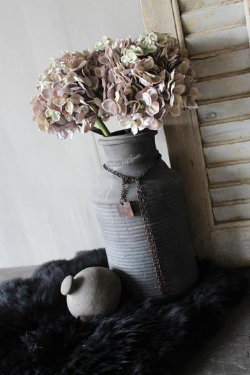 Namaak Hortensia grey / green 46 cm, Ophalen of Verzenden, Nieuw