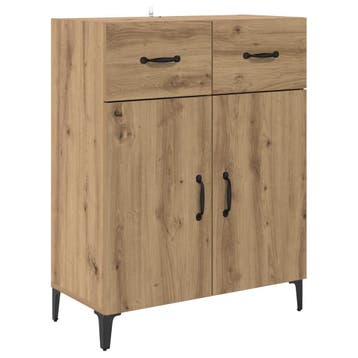 Sidetable Eikenlook | 59% Voordeel - Laatste Kans, Met plank(en), Gebruikt, Modern, 25 tot 50 cm
