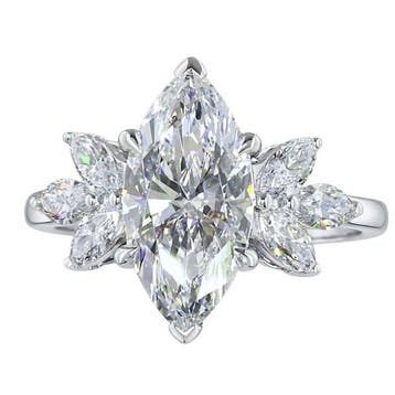 Zonder minimumprijs - Ring - 14 karaat Witgoud - 2.50ct. tw., Nieuw