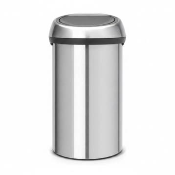 Brabantia Touch Bin 60L Matt Steel | Retourdeal 30%, Verzenden, Nieuw