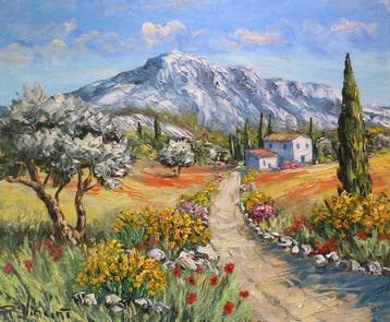 R. Vincent (1954) - La montagne Sainte Victoire à Aix en