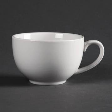 Porselein Wit Koffie Kopjes 24 cl (Stuks 12), Verzenden