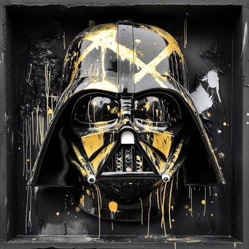 CREATIVE_HUB - Dart Vader mask in basquiat style, Nieuw