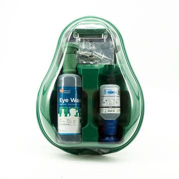 Oogspoelstation met 1 x 500 ml + 1 x 200 ml oogspoelflessen, Verzenden, Nieuw