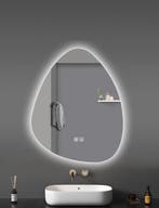 Badkamerspiegel met LED Verlichting – Eirond – 60 x 80 cm –, Ophalen of Verzenden, Nieuw, Bad