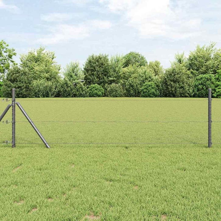 vidaXL Hexagon Hek Grijs 0,8 x 100 m PVC, Tuin en Terras, Schuttingen, Nieuw, Kunststof, Verzenden