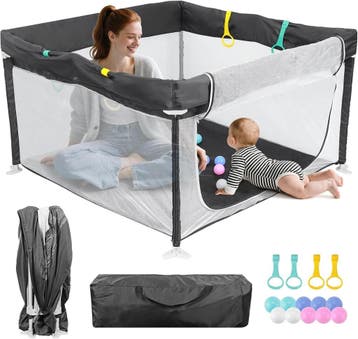 Babybox met ballenbad | 34% Korting | Tweedekansje, Kinderen en Baby's, Boxen, Ophalen of Verzenden, Zo goed als nieuw, Vierkant