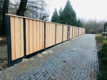 Hout beton schuttingen vanaf €109,- per meter incl. montage, Nieuw, Hout, 1 tot 2 meter