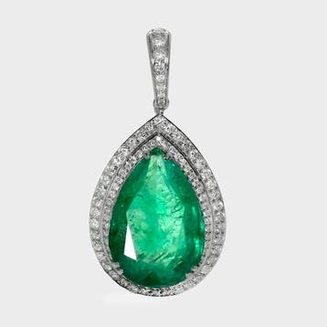 Zonder minimumprijs - Hanger - 14 karaat IGI 9,34 ct Zambia
