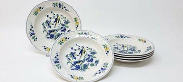 Villeroy & Boch - Bord (6) - Phoenix blau - Vitro-Porzellan