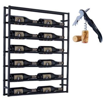 Wijnrek | 12 flessen | Wandmontage  | Rek voor muur | Staal, Huis en Inrichting, Woonaccessoires | Wijnrekken, Verzenden, Nieuw