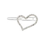 Haarspeld Haarclip 3cm - Hartje Strass Steentjes - Zilver, Nieuw