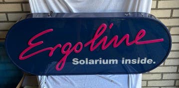 Originele Ergo Line dubbelzijdige lichtreclame – werkende