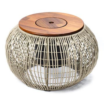 Bijzettafel tuin | Decoris | Rond (Ø 58 x 37 cm, Beige), Verzenden, Nieuw