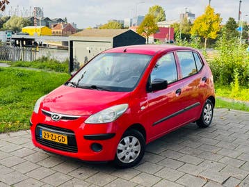 Hyundai i10 1.1 5DR 2008 Airco/Trekhaak/ ElekRamen/1stEigena, Voorwielaandrijving, Stof, Gebruikt, Zwart
