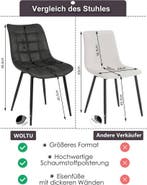 24goodz Eetkamerstoel set van 2 - Comfortabele gewatteerde z, Huis en Inrichting, Stoelen, Verzenden, Nieuw