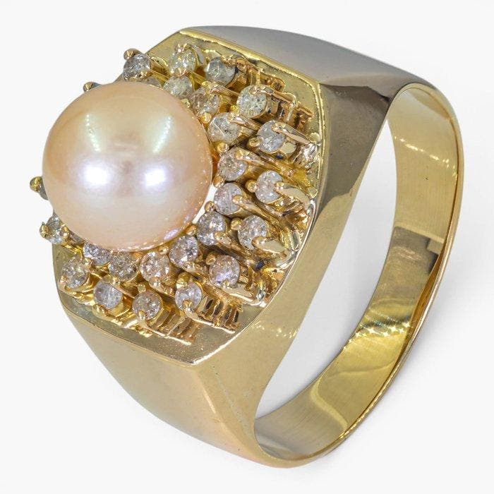 Zonder minimumprijs - Ring - 14 karaat IGI Antwerp, Geel, Sieraden, Tassen en Uiterlijk, Ringen