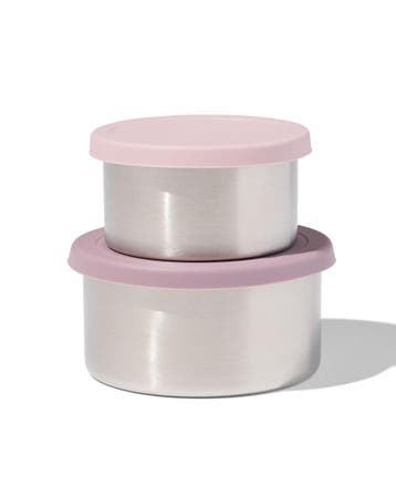 HEMA Snackboxen rvs roze - 2 stuks van €9.99 voor €5.99 sale, Verzenden, Nieuw