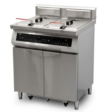 HCB Inductie friteuse - vetfiltersysteem - 2 x 20 liter -, Verzenden, Nieuw in verpakking