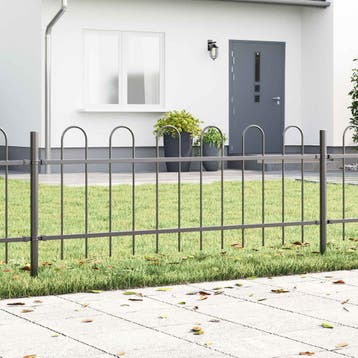 vidaXL Tuinhek BOXTEL 2 st 3,4 x 0,6 m Poedercoating staal, Verzenden, Nieuw, IJzer