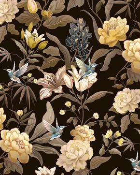 Velours Colibri Zwart/Geel, Nieuw, Zwart